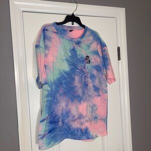 SHEIN Tie-Dye Kids Shirt - Pink and Blue